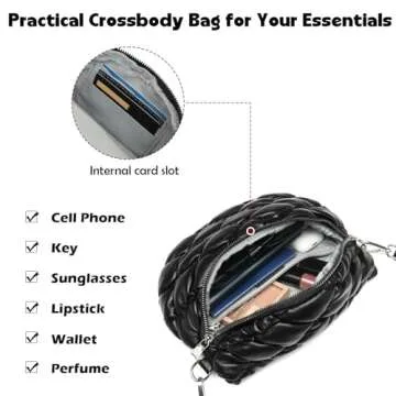 Eslcorri Crossbody Bags for Women - Fashion Sling Purse Shoulder Bag Fanny Pack Leather Causal Chest Bum Bag with Adjustable Wide Strap for Workout Traveling Running Shopping