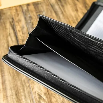 Cossini Black Vegan Leather Business Portfolio