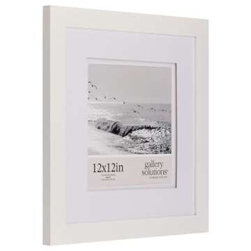 Elegant 8x8 Picture Frame with Double Mat for Display