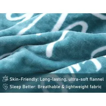 Piwaka Flannel Blanket for Grandma - Purple, Teal, Blue, Red Throw - Personalised Gifts for Grandma - Soft, Cosy Grandma Blanket, Gift Box for Grandmother (Flannel, Teal)