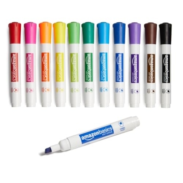Vibrant Amazon Basics Dry Erase Markers in Assorted Colors