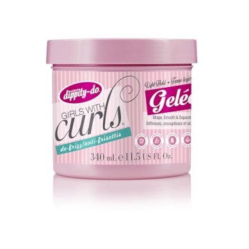 Dippity Do Girls with Curls Light Hold Gelee - Shape, Smoothe & Separate Your Curls - Formulated with Aloe, Vitamin E & Wheat Protein for Frizz-Free & Never Crunchy Curls - 340 mL/11.5 fl oz