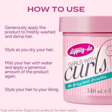 Dippity Do Girls with Curls Light Hold Gelee - Shape, Smoothe & Separate Your Curls - Formulated with Aloe, Vitamin E & Wheat Protein for Frizz-Free & Never Crunchy Curls - 340 mL/11.5 fl oz