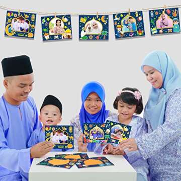 Funrous 24-pack Craft Kit for Kids Eid Mubarak Fun