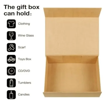 RayofSun Brown Gift Boxes for Presents Ideal for Any Occasion