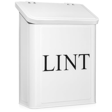 Modern Farmhouse Magnetic Lint Bin for Laundry Room Organization