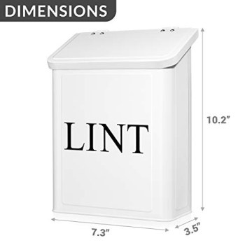 Modern Farmhouse Magnetic Lint Bin for Laundry Room Organization