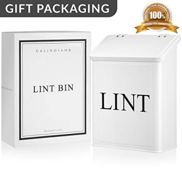 Modern Farmhouse Magnetic Lint Bin for Laundry Room Organization