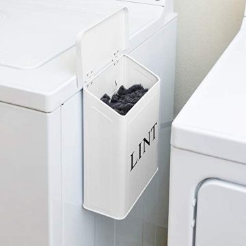 Modern Farmhouse Magnetic Lint Bin for Laundry Room Organization