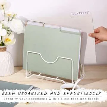 Resholder 96 Pcs Colored Manila File Folders Letter Size Paper File Folders with Labels 9.49 x 11.61 Inch 1/3 Cut Tab File Folders for Office Organizer Dividers Notes (Retro Color)