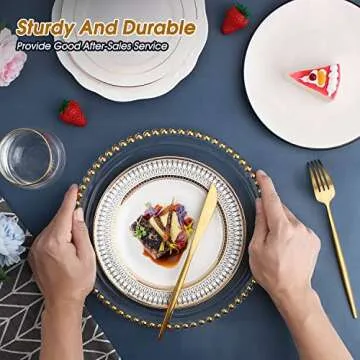 Matte Gold Silverware Set,BEGEEL 20-Piece Stainless Steel Flatware Set for 4, Satin Finish Tableware Cutlery Set,Premium Utensil Set,Utensil Sets for Kitchen Home and Restaurant,Dishwasher Safe