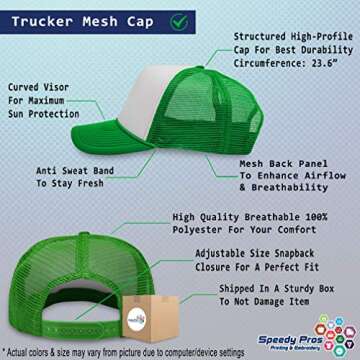 Trucker Hat I Love Drinking Shamrock St. Patrick's Patty Irish Polyester Snapback Baseball Cap for M...