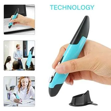 Globalstore 2.4GHz USB Wireless Optical Pocket Pen Mouse - Adjustable 800/1200/1600 DPI Handwriting Smart Mouse for Laptop Android Tablet PC