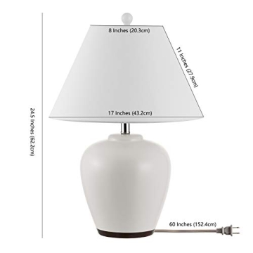 SAFAVIEH Etren Modern Ivory Table Lamp with LED Bulb