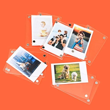 Acrylic Fridge Magnetic Frames for Instax Mini Photos Pack of 5