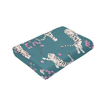 Tiger Throw Blanket Animal Soft Warm Lightweight Flannel Blanket Cozy Fuzzy Plush Bedding ​Blanket Gift for Boys Girls Teens Adults Couch Sofa 80"x60"