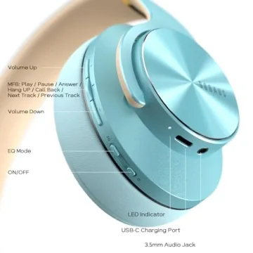 DOQAUS Bluetooth Headphones 90H Playtime ANC EQ Modes