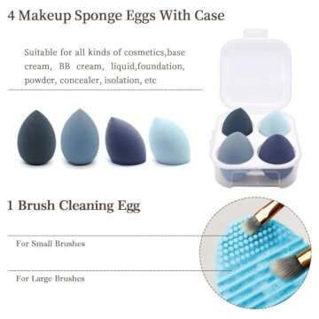 Koccido Makeup Brushes 22 Pcs Makeup Kit,Foundation Brush Eyeshadow Brush Make up Brushes Set (Blue, 22 Piece Set)