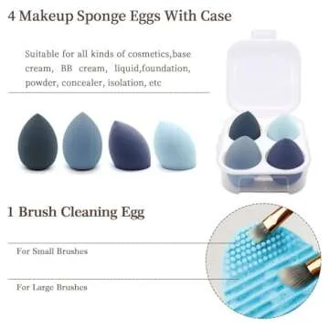 Koccido Makeup Brushes 22 Pcs Makeup Kit,Foundation Brush Eyeshadow Brush Make up Brushes Set (Blue, 22 Piece Set)