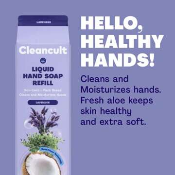 cleancult Liquid Hand Soap Refill | Biodegradable Eco Friendly Non Toxic Moisturizing Sensitive Skin...