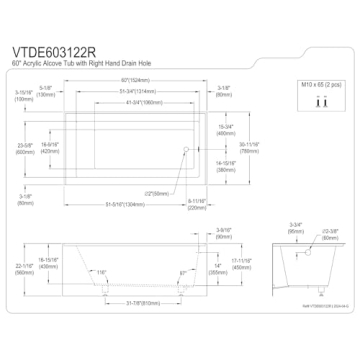 Stylish KINGSTON BRASS 60-Inch Alcove Bathtub | Quality Design