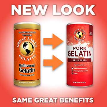 Great Lakes Pure Porcine Gelatin, 16oz Can 2-Pack