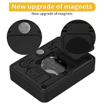 4PCS Mini Digital Hygrometer and Thermometer,Reptile Thermometer with Magnetic & Tablestand, Indoor Temperature and Humidity Meter Gauge for Humidors Greenhouse Garden Cellar Closet Guitar Case