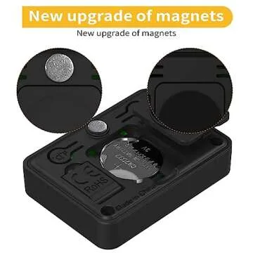 4PCS Mini Digital Hygrometer and Thermometer,Reptile Thermometer with Magnetic & Tablestand, Indoor Temperature and Humidity Meter Gauge for Humidors Greenhouse Garden Cellar Closet Guitar Case