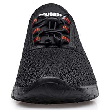 DOUSSPRT Women's Water Shoes Quick Drying Sports Aqua Shoes BlackDeep Size 8