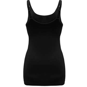 Women's Maternity Nursing Tank Tops with Built in Bra for Breastfeeding Shirt 4Pack Color Black Grey Green Size S