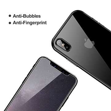 iPhone X/Xs Screen Protector Pack of 2| iPhone X/Xs Tempered Glass Screen Protector Front Rear Anti-Fingerprint and Scratch Proof|iPhone X/Xs Glass Screen Protector (Front & Back 5.8 Inch)|SHARKSBox