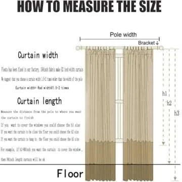 Elegant LUGOTAL Pinch Pleated Sheer Curtains 108 Inches