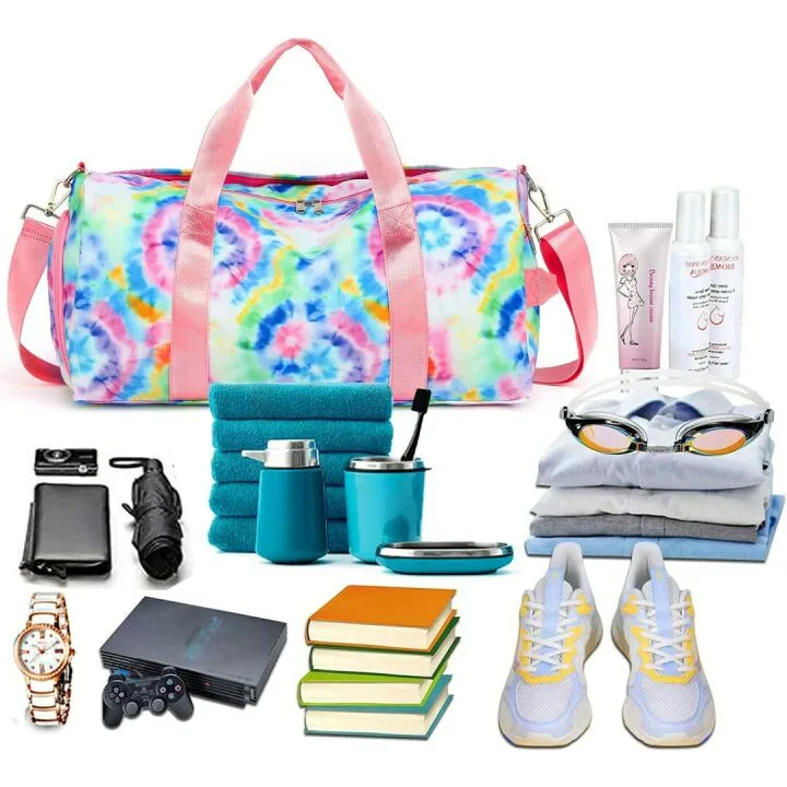 Tie Dye-Blue Duffle Bag for Sports & Weekend Getaways