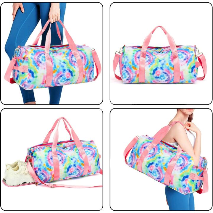 Tie Dye-Blue Duffle Bag for Sports & Weekend Getaways