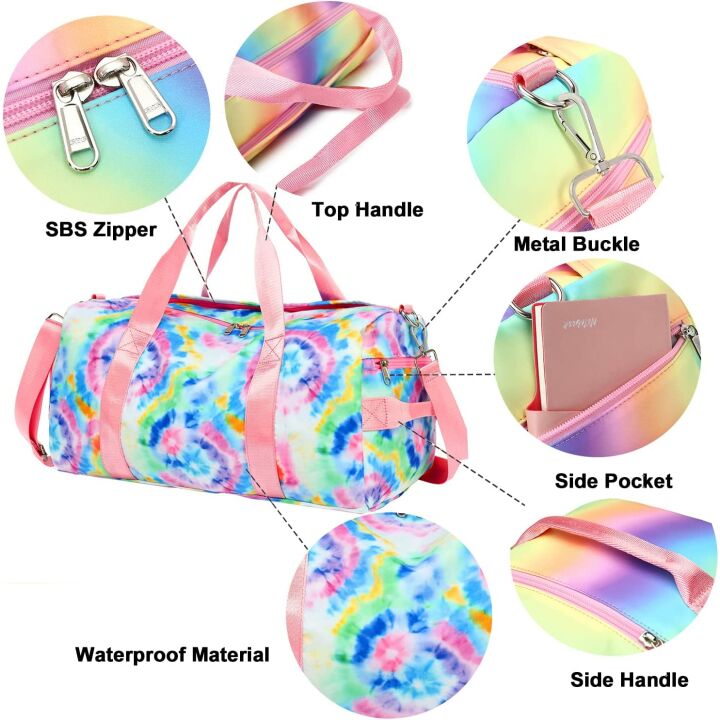 Tie Dye-Blue Duffle Bag for Sports & Weekend Getaways