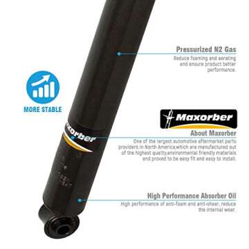 Maxorber Full Set Shocks Struts Absorber Kit Compatible with Ford Ranger RWD 1998-2009 Replacement for Mazda B2300 B3000 B4000 RWD 2001-2006,Mazda B2500 RWD 1998-2001 Shock Absorber 344397 344396