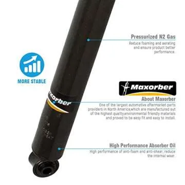 Maxorber Full Set Shocks Struts Absorber Kit Compatible with Ford Ranger RWD 1998-2009 Replacement for Mazda B2300 B3000 B4000 RWD 2001-2006,Mazda B2500 RWD 1998-2001 Shock Absorber 344397 344396