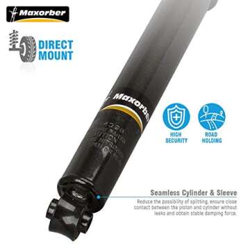 Maxorber Full Set Shocks Struts Absorber Kit Compatible with Ford Ranger RWD 1998-2009 Replacement for Mazda B2300 B3000 B4000 RWD 2001-2006,Mazda B2500 RWD 1998-2001 Shock Absorber 344397 344396