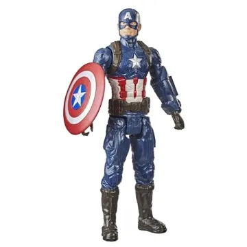Avengers Marvel Titan Hero Series Collectible 12-Inch Captain America Action Figure, Toy for Ages 4 ...