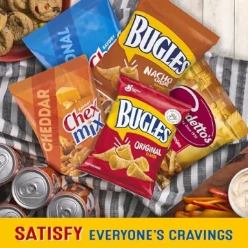 Classic Mix Snack Variety Pack, Bugles Original & Nacho Cheese, Gardetto’s Original Recipe, Chex Mix Traditional & Cheddar, 28 oz (20 Bags)