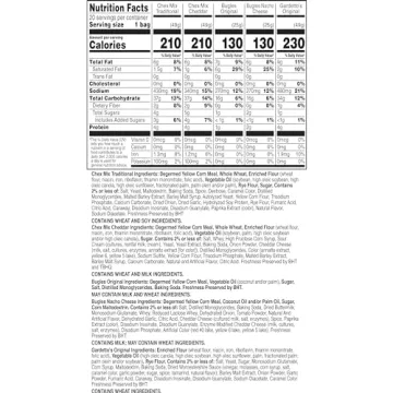 Classic Mix Snack Variety Pack, Bugles Original & Nacho Cheese, Gardetto’s Original Recipe, Chex Mix Traditional & Cheddar, 28 oz (20 Bags)