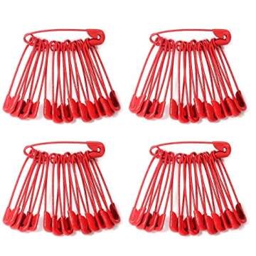 Qjaiune 100 PCS 30mm / 1.2 Inch Safety Pins Heavy Duty Quilting Pins, Colored Safety Pins Bulk Metal...
