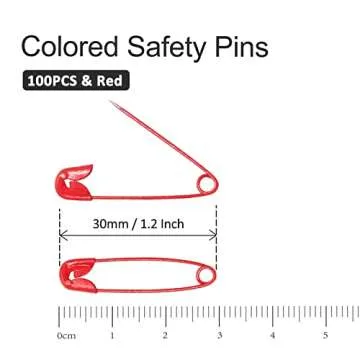 Qjaiune Heavy Duty Colored Safety Pins for Crafts