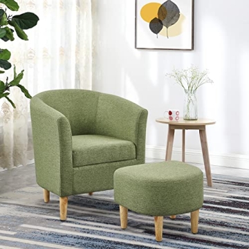 DAZONE Accent Chair with Ottoman for Small Spaces