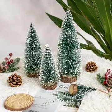 Tiny Christmas Trees Set for Holiday Decoration