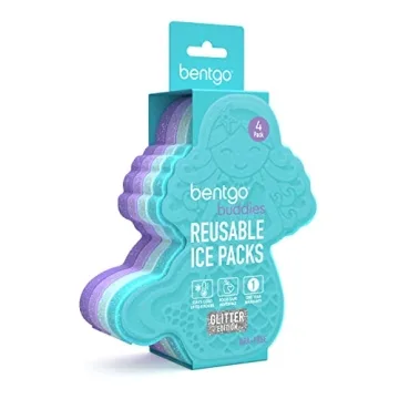 Bentgo Buddies Glitter Reusable Ice Packs for Kids Lunch