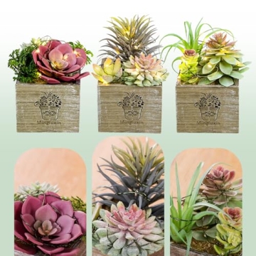 LED String Light Artificial Succulents for Home Decor