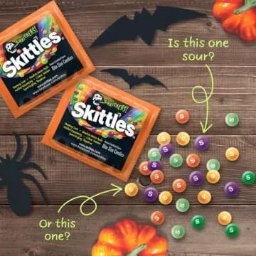 SKITTLES Shriekers Sour Fun Size Chewy Halloween Candy, 10.72oz