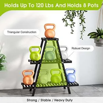 BMOSU Bamboo Plant Stand for Indoor Outdoor Use 3 Tier