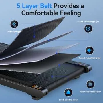 Servfit Walking Pad, 2.5HP Under Desk Treadmill for Home, 3 in 1 Portable Treadmill with Remote Control, LED Display, Hidden Safety Switch, Mini Walking Jogging Machine for Home Office